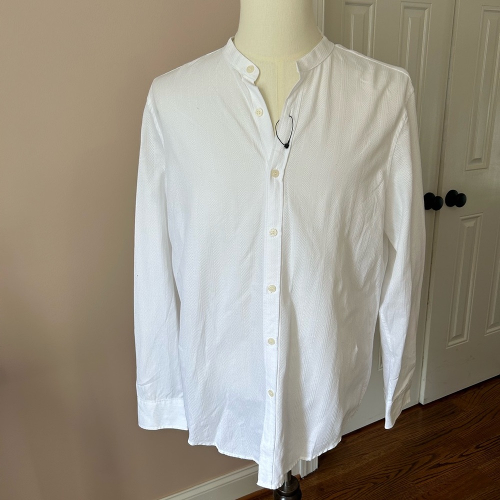 MURANO Men’s Textured Shirt White